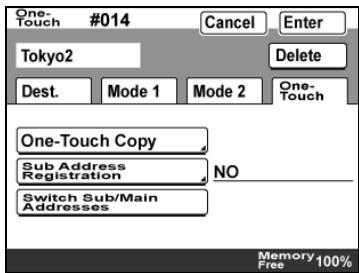 KONICA BIZHUB 362 - Copying a one-touch dial button - 1