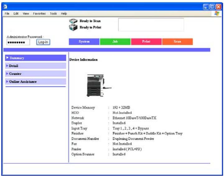 KONICA BIZHUB 362 - Logging on to Administrator mode - 1
