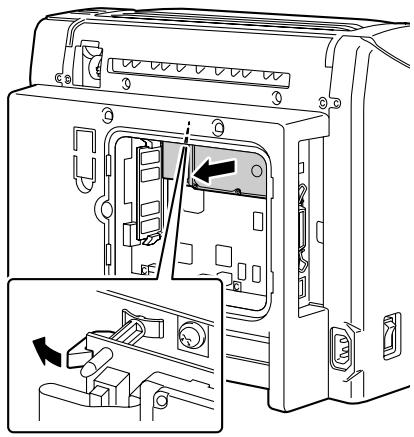 KONICA BIZHUB C10P - While holding the tab on the hard disk mounting pin slid to the left, remove the hard disk. - 1