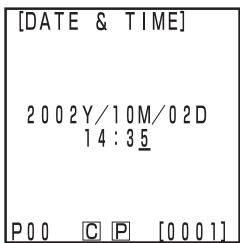 KONICA CR-400 - Set the current date and time using the key and the numeric pad. - 1