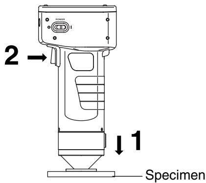 KONICA CR-400 - 1) Setting a new color difference target color before every measurement - 3