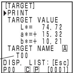 KONICA CR-400 - Press the Target Color key Target Symbol - 1