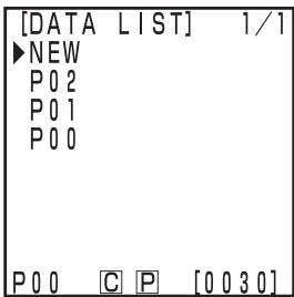 KONICA CR-400 - Press the Data List key DataList while in the measurement screen. - 1