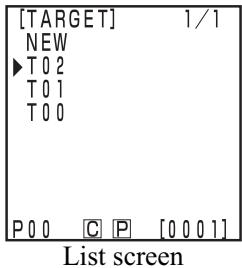 KONICA CR-400 - Select the color difference target color for measurement using the key. - 1