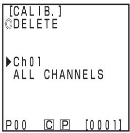 KONICA CR-400 - Select either one channel selected or "ALL CHANNELS" using the key. - 1
