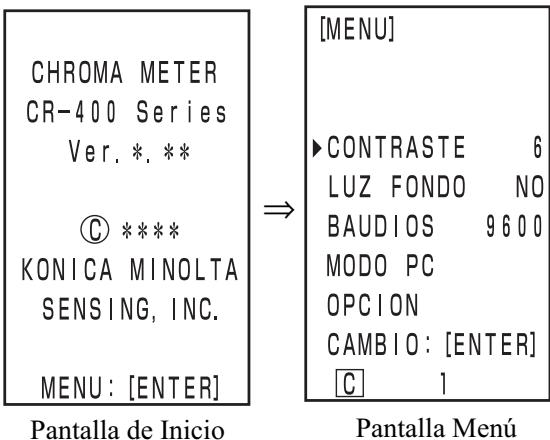 KONICA CR-400 - Pantalla de LCD, Comunicación y otros Ajustes - 1
