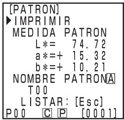 KONICA CR-400 - Pulse la tecla Target Color Target minteras se muestra la pantalla de medicaciones. Symbol - 1