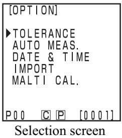 KONICA CR-400 - Press the Option key 4 0H1 while in the measurement screen. - 1