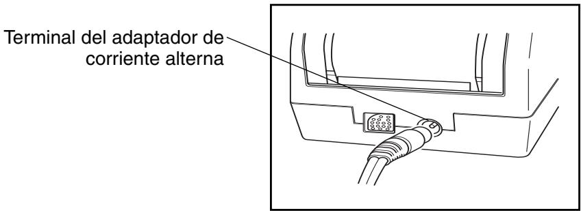KONICA CR-400 - Conecte el adaptor de corriente al terminal de la parte trasera del instrumento. - 1