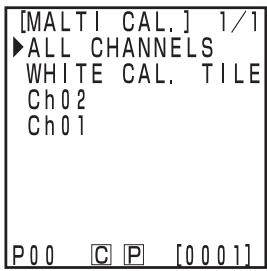 KONICA CR-400 - Select "ALL CHANNELS" using the key. - 1