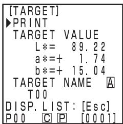KONICA CR-400 - Press the Target Color key Target Symbol - 3