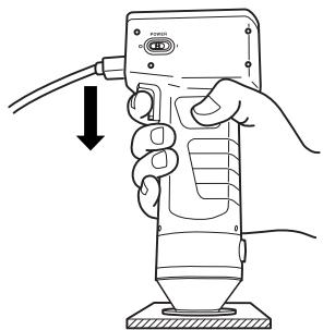 KONICA CR-400 - Place the measuring head vertically above a target specimen. - 1