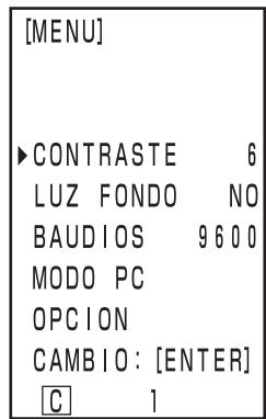 KONICA CR-400 - Desplace el cursor mediante la tecla y seleccione "MODO PC". - 1