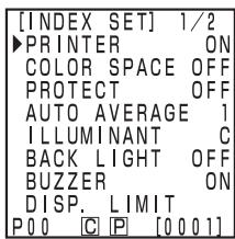 KONICA CR-400 - Press the Measure/Enter key to turn ON and OFF each color space. - 1