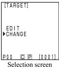 KONICA CR-400 - Select "CHANGE" using the key. - 1