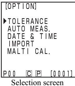 KONICA CR-400 - Press the Option key while in the measurement screen. - 1
