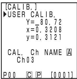 KONICA CR-400 - Move the cursor using the key and set the value using the numeric pad. - 1