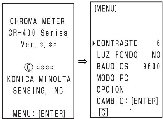 KONICA CR-410 - Pantalla de LCD, Comunicación y otros Ajustes - 1