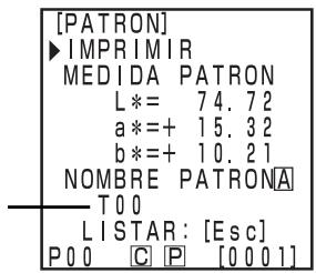 KONICA CR-410 - Pulse la tecla Target Color Target misionas se muestra la pantalla de medicaciones. Symbol - 1