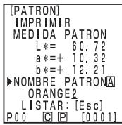 KONICA CR-410 - (Cómo cambiar el nombre de la diferencia de color respecto al patron) - 1
