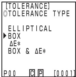 KONICA CR-410 - Select the "BOX & E^* " as the tolerance type. - 1