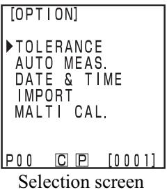 KONICA CR-410 - Press the Option key 4 0H1 while in the measurement screen. - 1