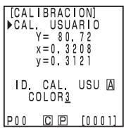 KONICA CR-410 - (Método para la modificación del nombre del canal de calibración del usuario) - 1