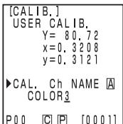 KONICA CR-410 - (Method for changing user calibration channel name) - 1