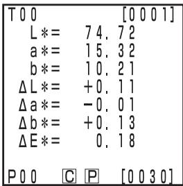 KONICA CR-410 - Press the key while in the measurement screen. - 1