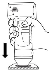 KONICA CR-410 - Place the measuring head vertically above the color difference target color specimen. - 1