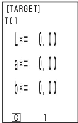 KONICA CR-410 - Press the Target Color key (Target) to set a new color difference target color. - 1