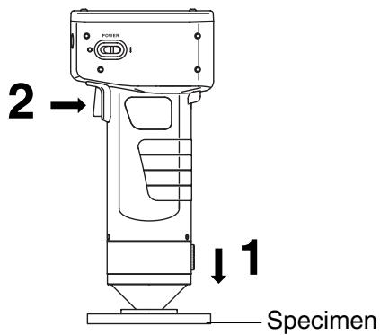 KONICA CR-410 - 1) Setting a new color difference target color before every measurement - 3