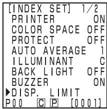 KONICA CR-410 - Press the Measure/Enter key to turn ON and OFF each color space. - 2