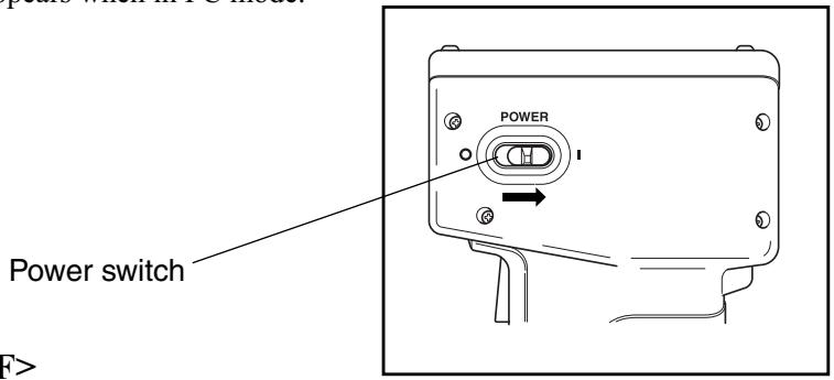 KONICA CR-410 - Set the POWER switch to (I). - 1