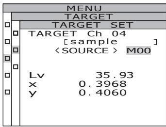 KONICA CS-2000 - 9-c-1. Manual input of a target color: Select [EDT] and press ENTER key. - 2