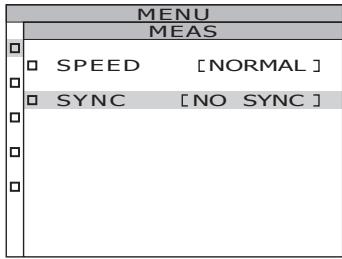 KONICA CS-2000 - Press either or key to select the sync method. - 1