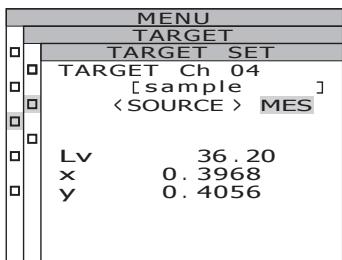KONICA CS-2000 - 9-c-1. Manual input of a target color: Select [EDT] and press ENTER key. - 1