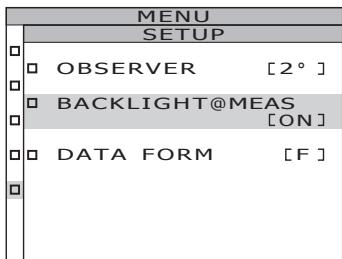 KONICA CS-2000 - Press either  or  key to select [SETUP] and then press ENTER key. - 2