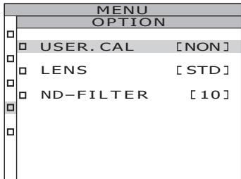KONICA CS-2000 - Press either  or  key to select [OPTION] and then press ENTER key. - 1