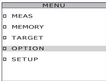 KONICA CS-2000 - Press either  or  key to select [OPTION] and then press ENTER key. - 1