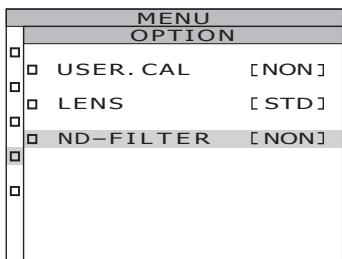 KONICA CS-2000 - Press either  or  key to select [OPTION] and then press ENTER key. - 1