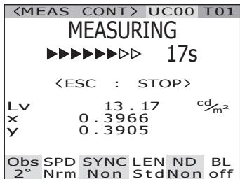 KONICA CS-2000 - Press the measurement button. - 6