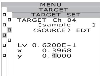 KONICA CS-2000 - 9-c-2. Enter the target color. - 1