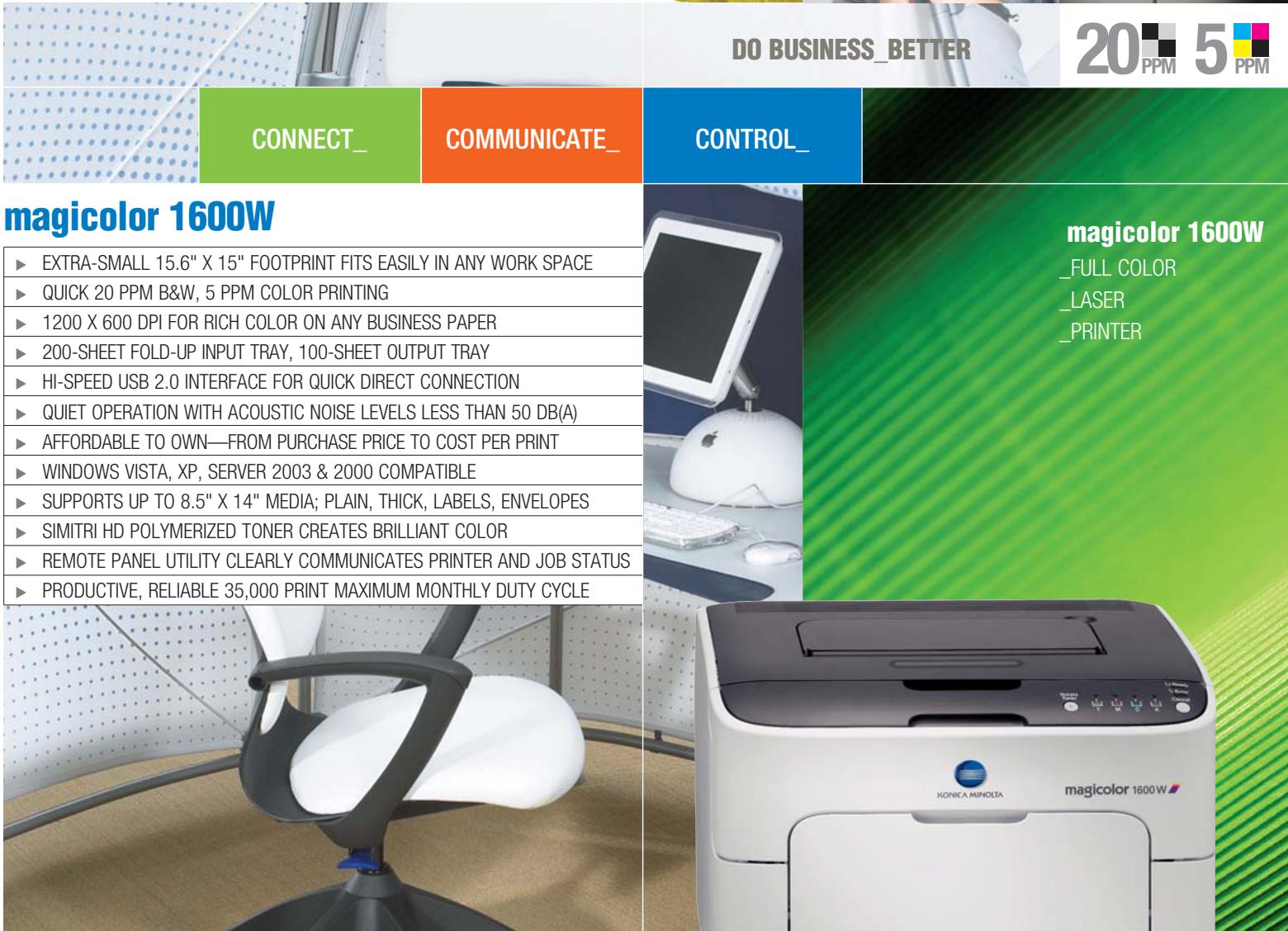 KONICA MAGICOLOR 1600W - COLOR LASER PRINTING GETS PERSONAL - 5