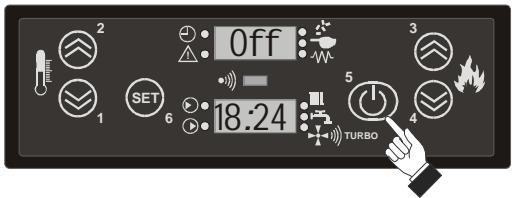 MCZ NOVA - Extinction à partir de la télécommande - 1