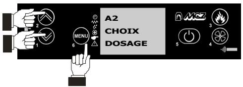 MCZ NOVA AIR - Mémoriser le dosage du poêle. - 2