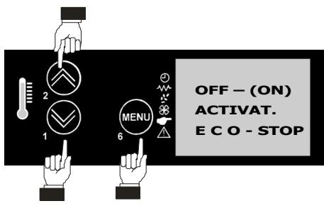 MCZ NOVA MULTI AIR - Activation de la modalité eco-stop (aux soins de l'installateur) - 1