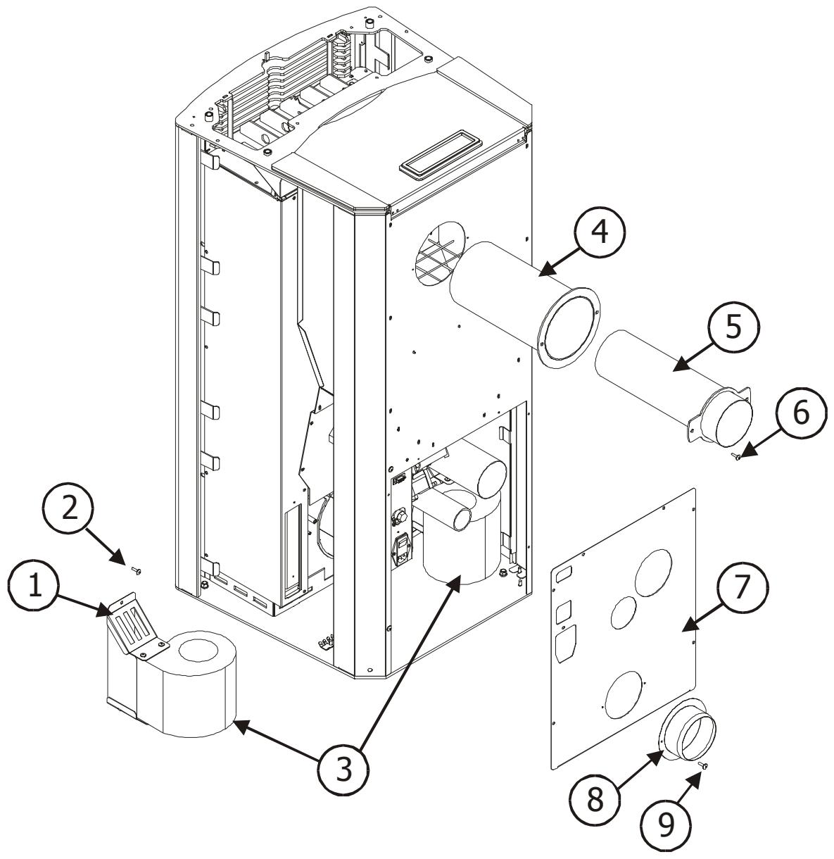 MCZ NOVA MULTI AIR - Groupe échangeur air chaud POLAR et NOVA modèle multiair - 1