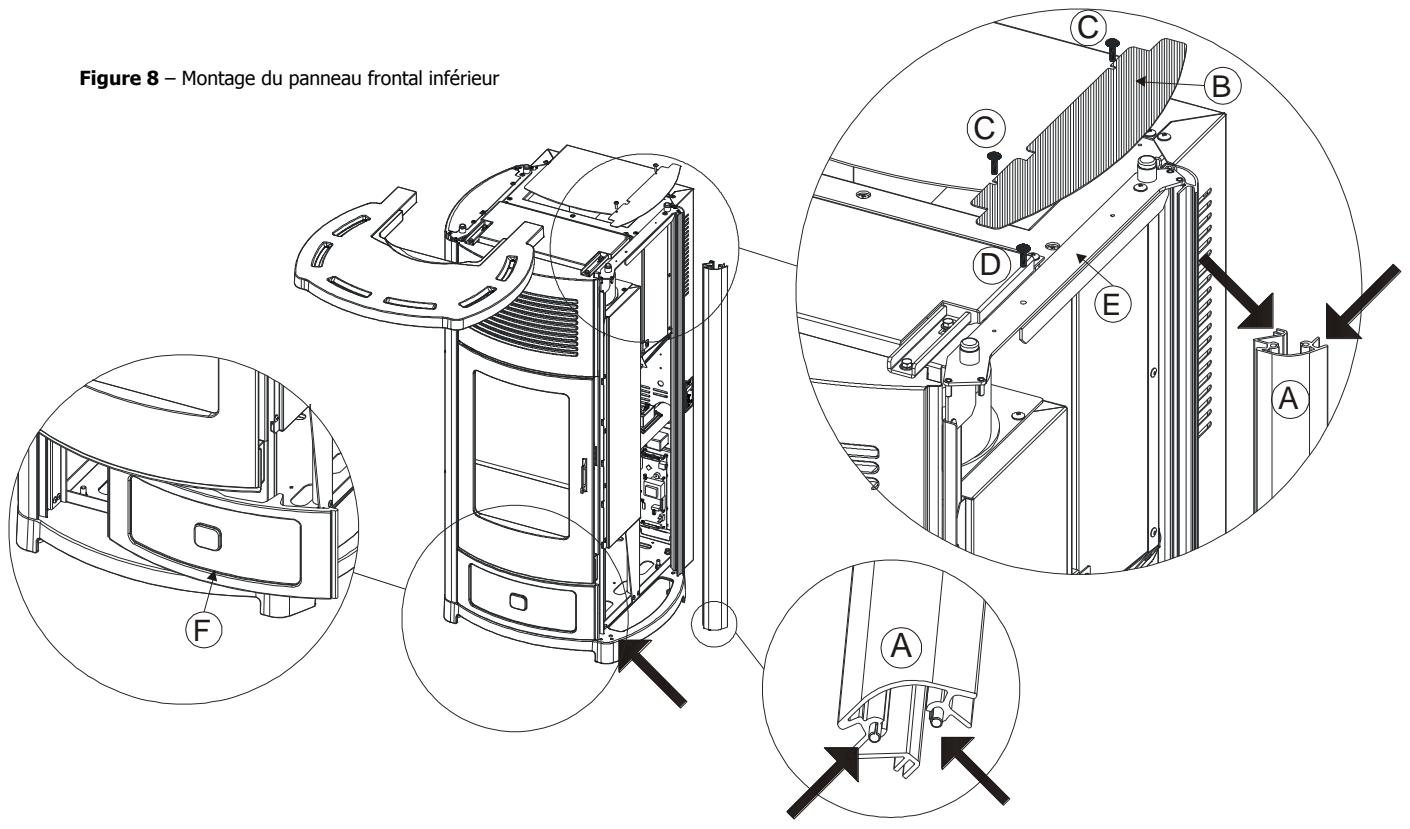 MCZ SUITE HYDRO - Montage du panneau inférieur - poêles suite et club - 1