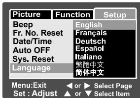 ROLLEI PREGO DP5200 - Choosing the Language - 1